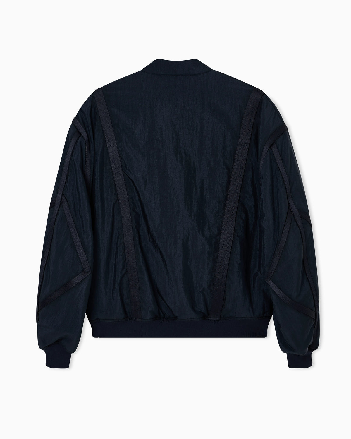 Nylon bomber jacket with passementerie tape