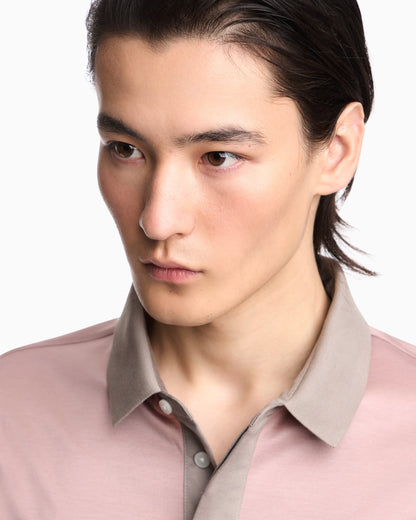 Lyocell-blend jersey polo shirt