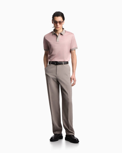 Lyocell-blend jersey polo shirt