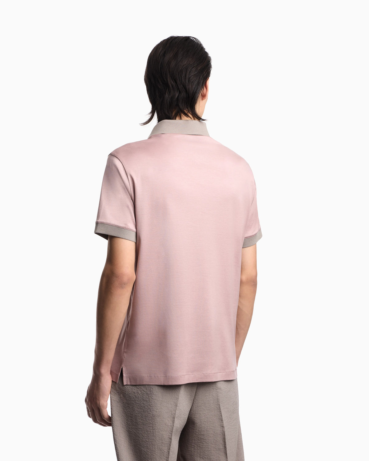 Lyocell-blend jersey polo shirt