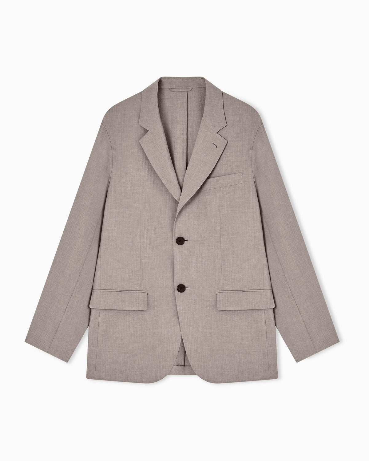 Single-breasted jacket in technical seersucker fabric