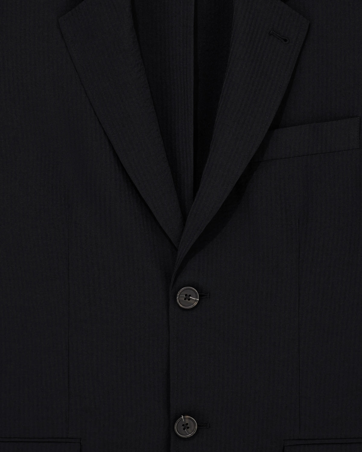 Single-breasted jacket in technical seersucker fabric
