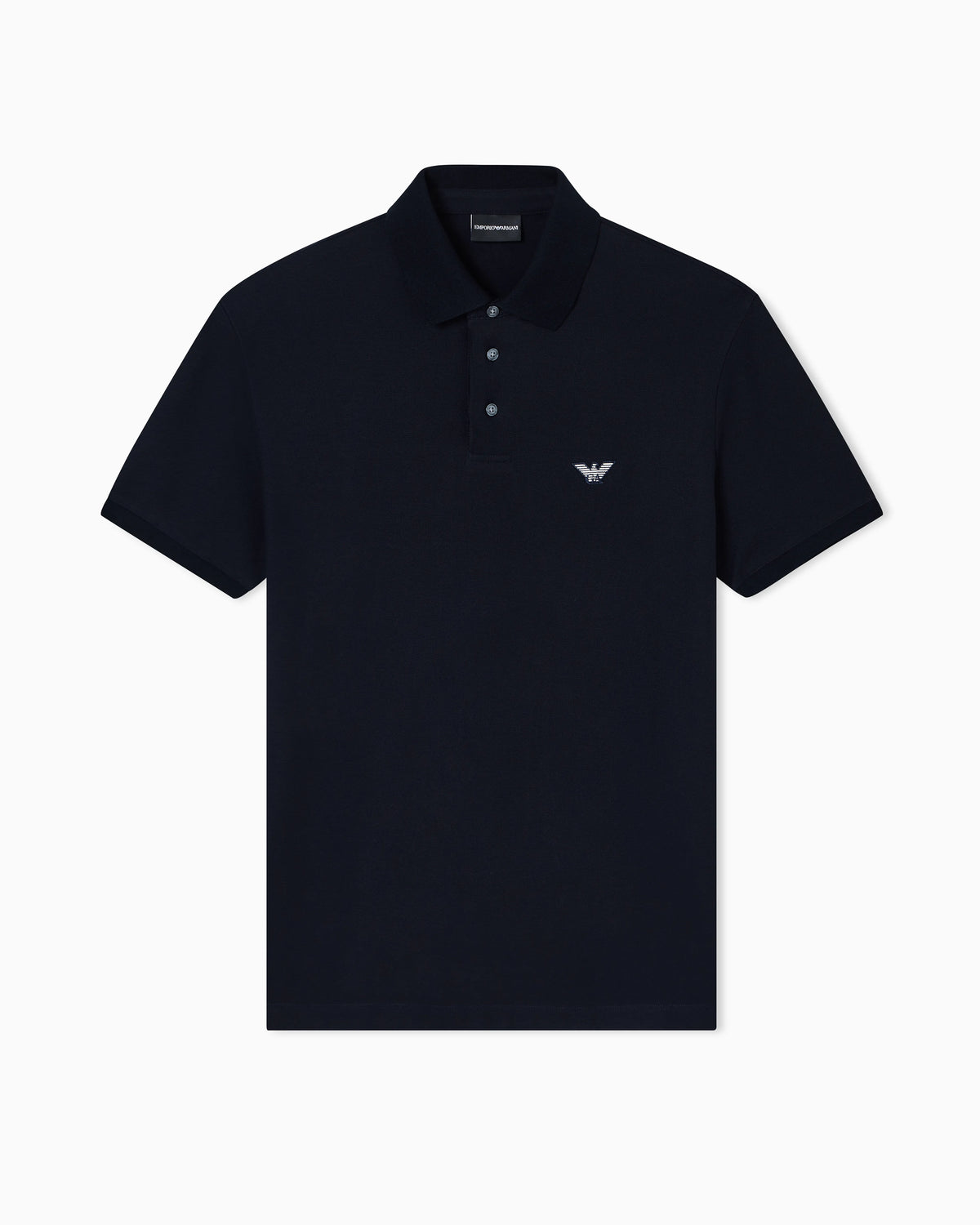 Piqué polo shirt with embroidered eagle