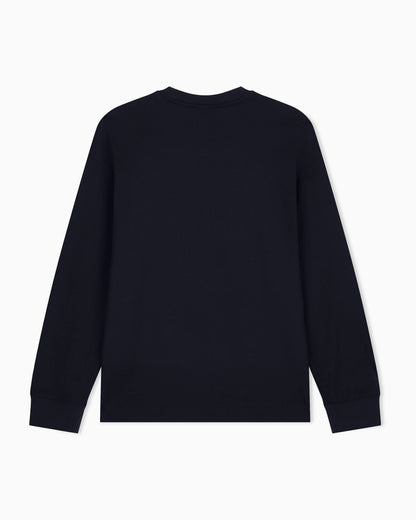 Pima jersey crew-neck jumper