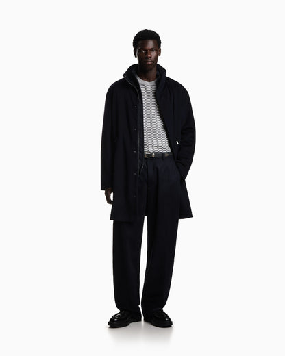 Op-art textured virgin wool jumper