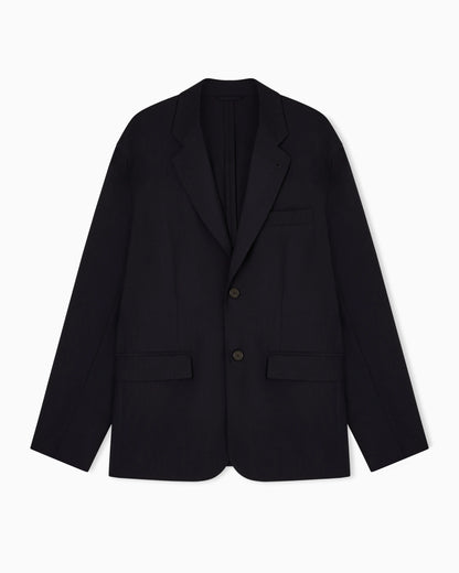 Travel Essential light wool single-breasted blazer