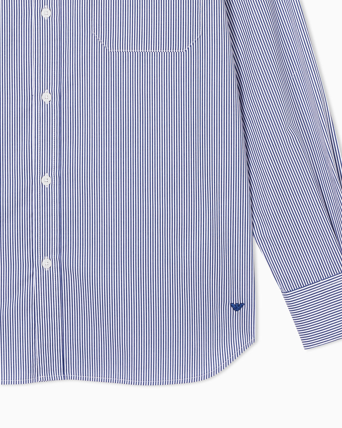 Travel Essential striped button-down shirt