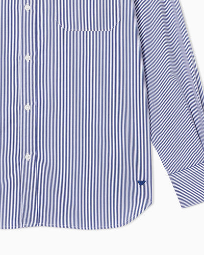 Travel Essential striped button-down shirt