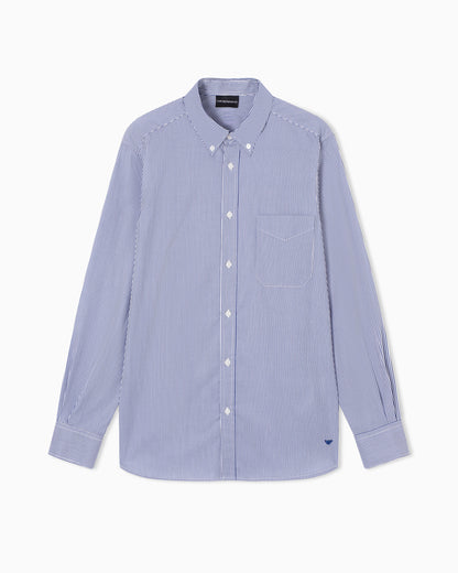 Travel Essential striped button-down shirt