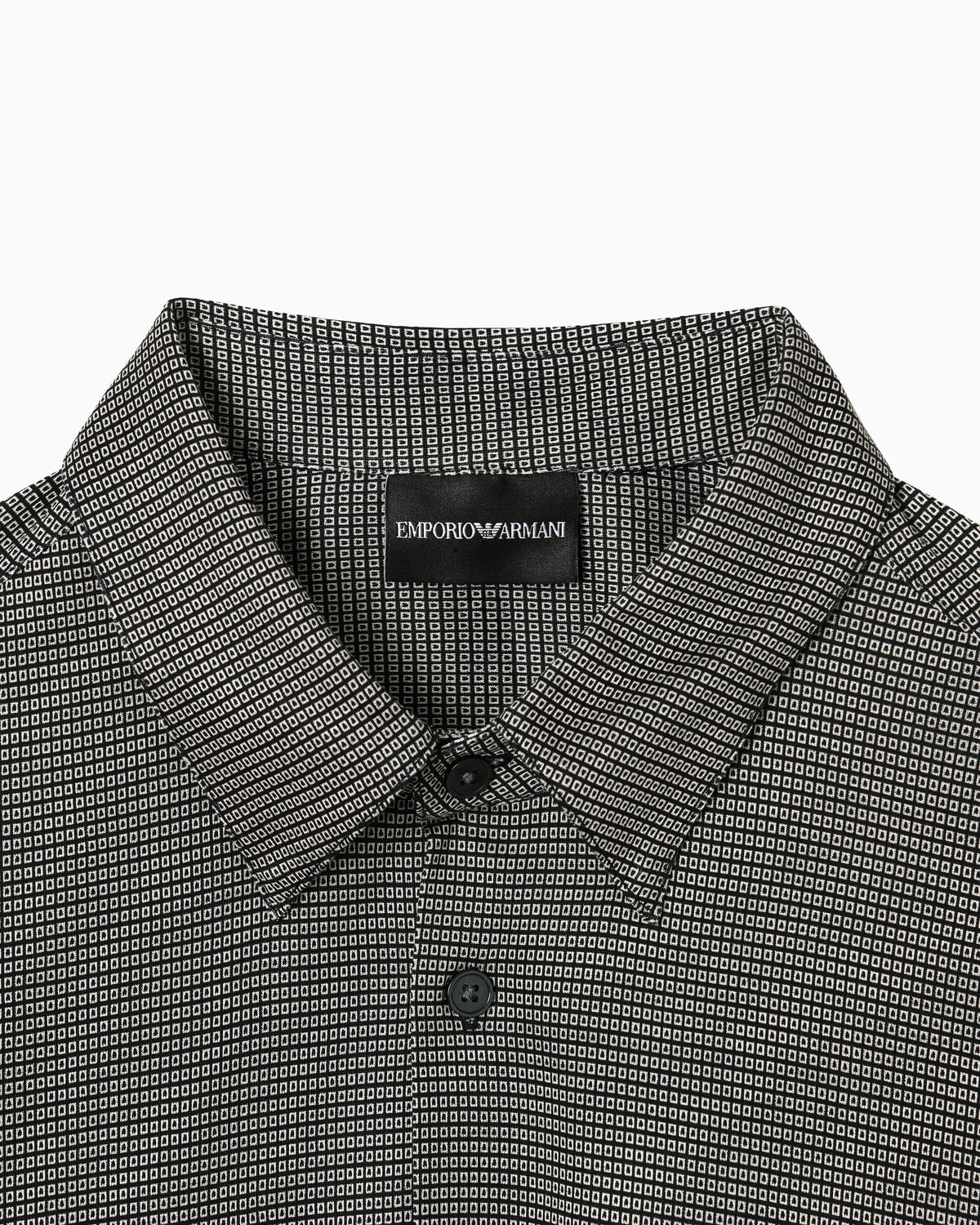 Lyocell-blend jersey shirt with all-over micro-pattern print