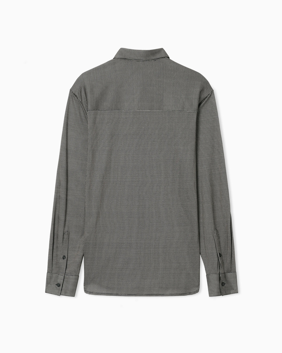 Lyocell-blend jersey shirt with all-over micro-pattern print