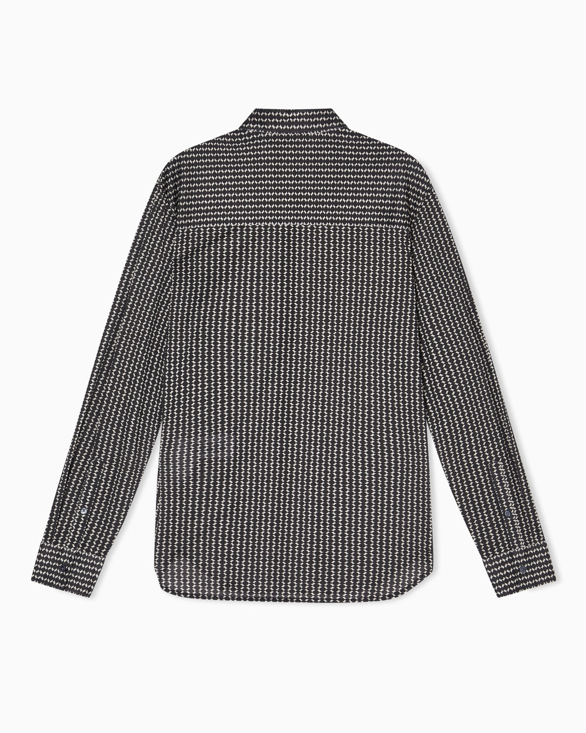 Lyocell-blend jersey shirt with all-over micro-pattern print