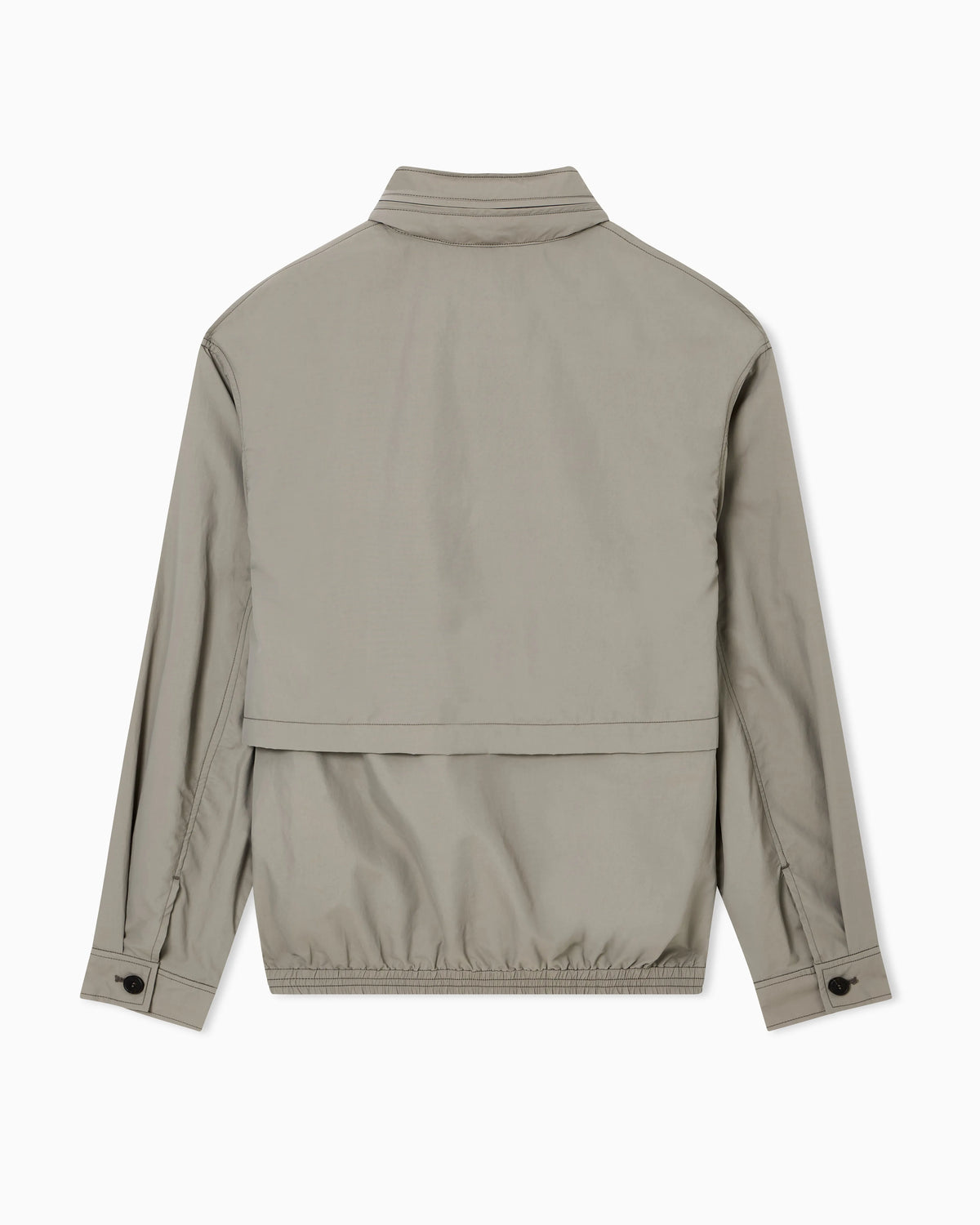 Multi-pocket blouson in silk-blend nylon