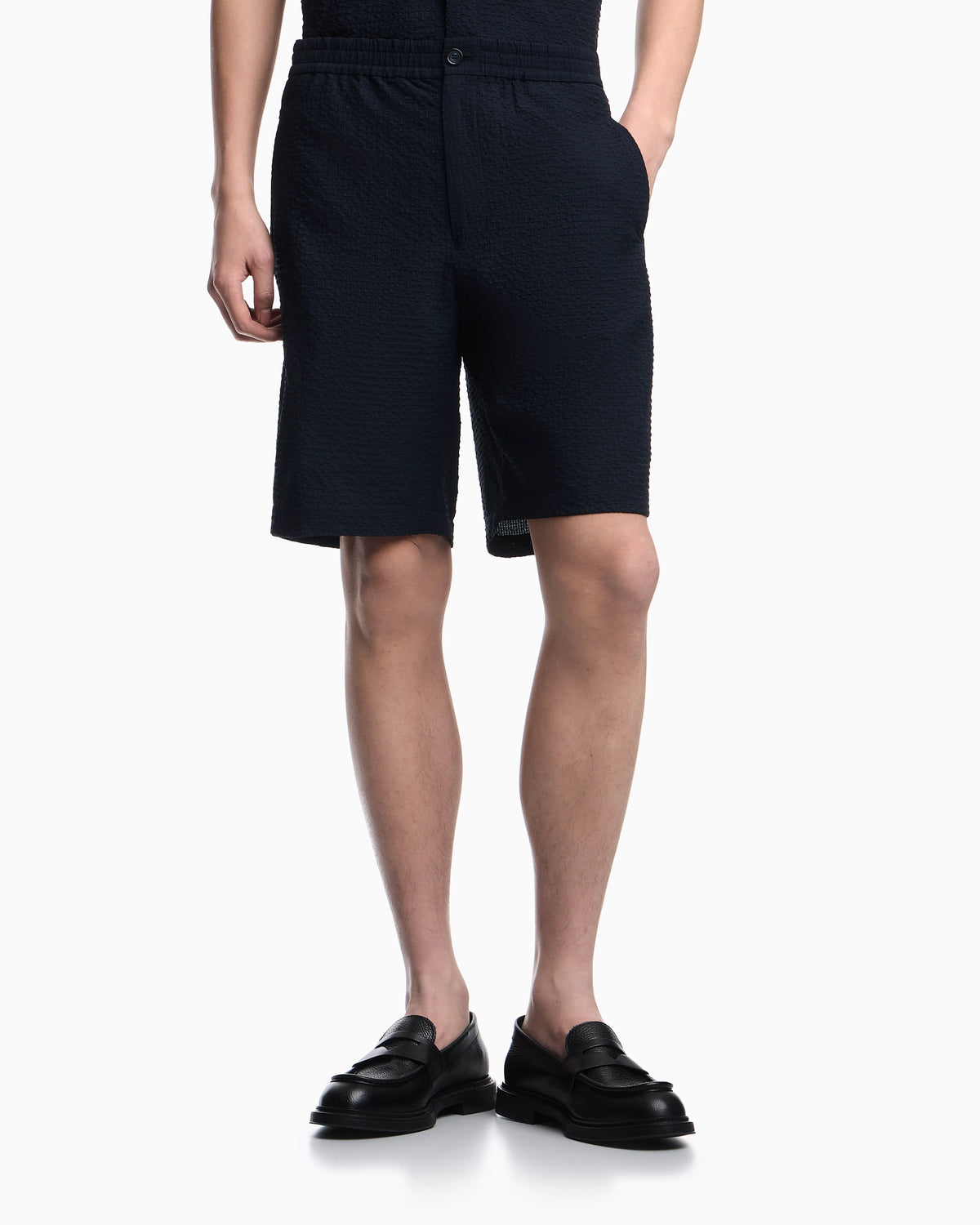 Icon technical seersucker Bermuda shorts