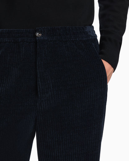 Signature Capsule Collection ribbed chenille trousers