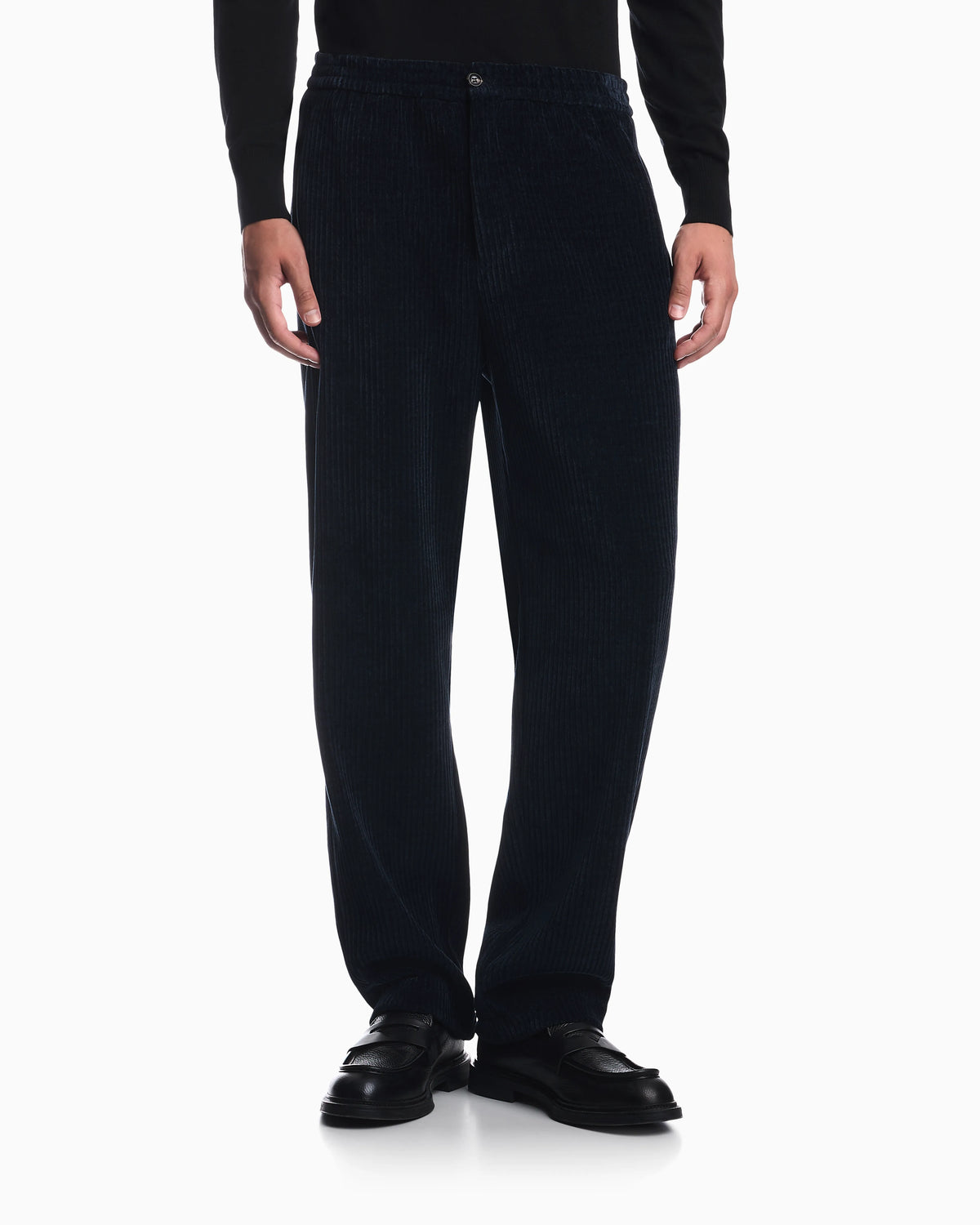 Signature Capsule Collection ribbed chenille trousers