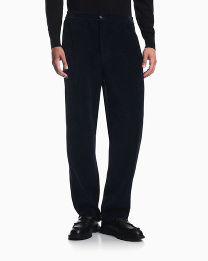 Signature Capsule Collection ribbed chenille trousers