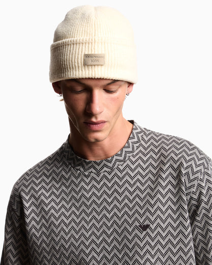 Jersey t-shirt in pure cotton jacquard Capsule Icon
