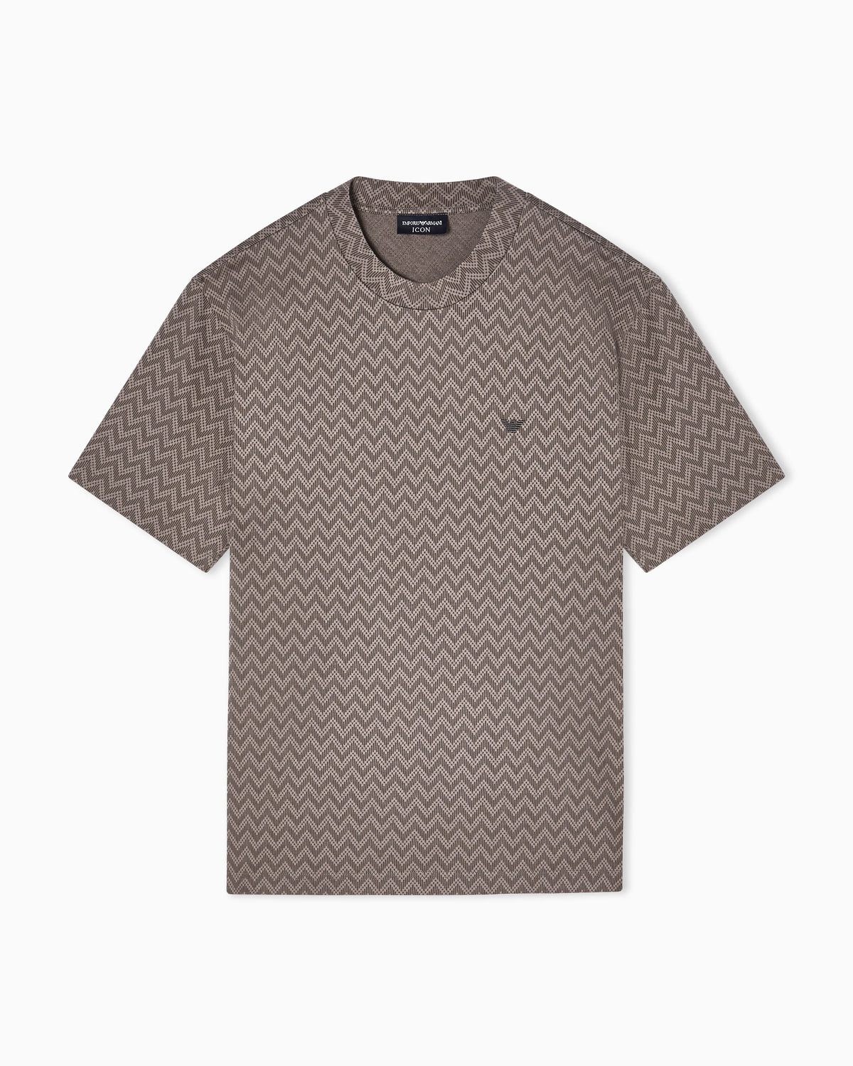 Jersey t-shirt in pure cotton jacquard Capsule Icon