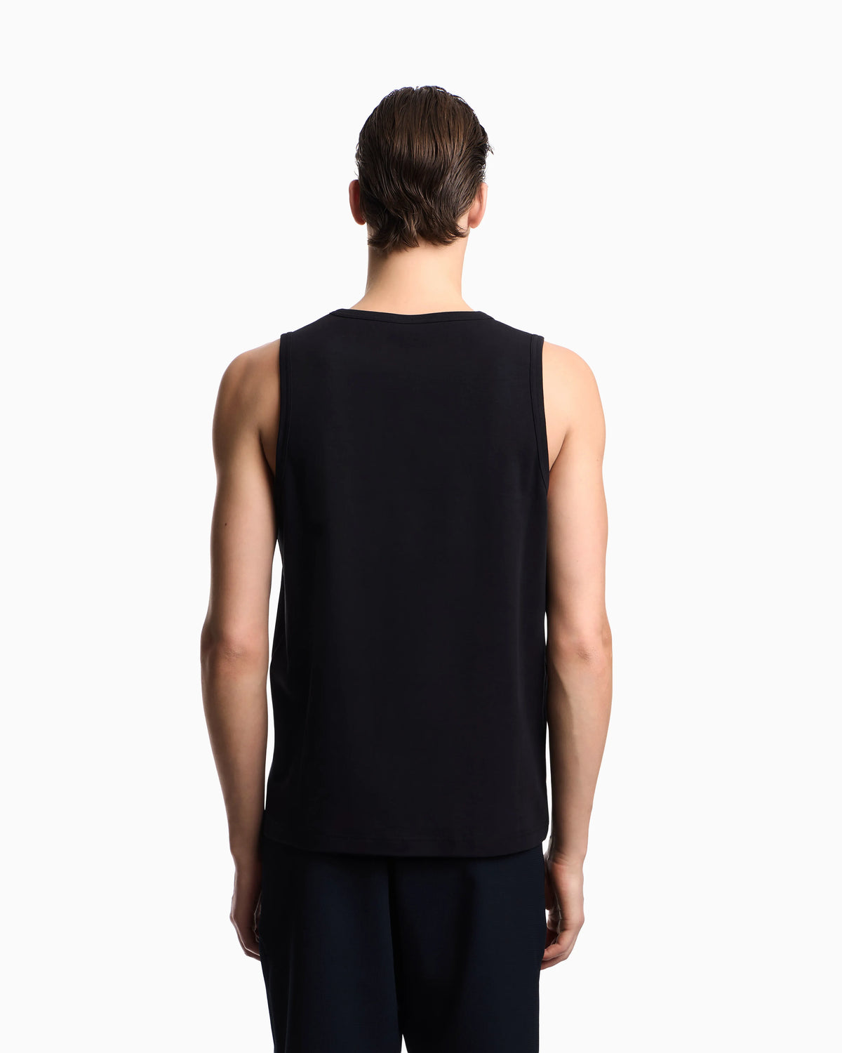 Icon interlock jersey tank top with embroidery