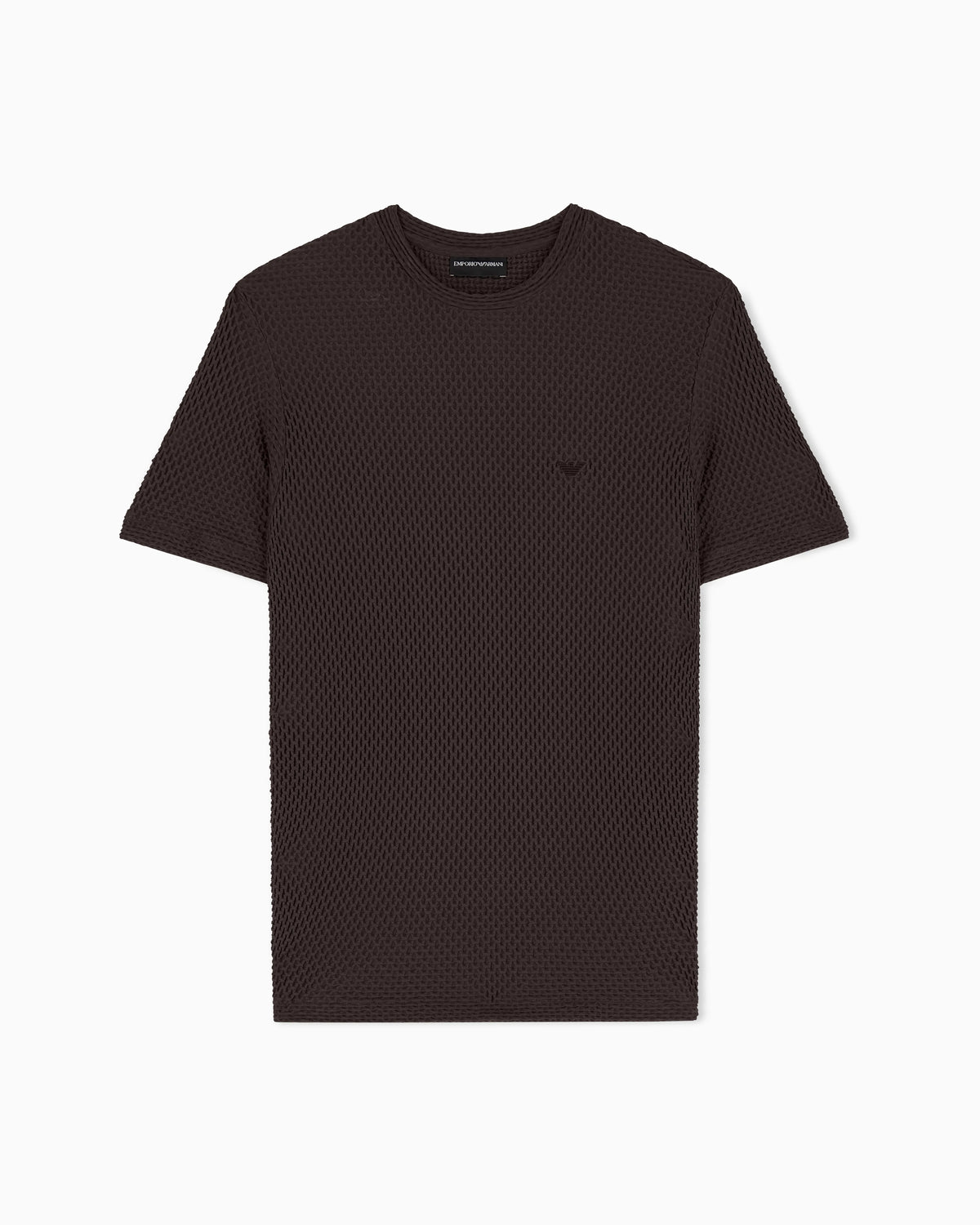 T-shirt in embossed two-way stretch jersey