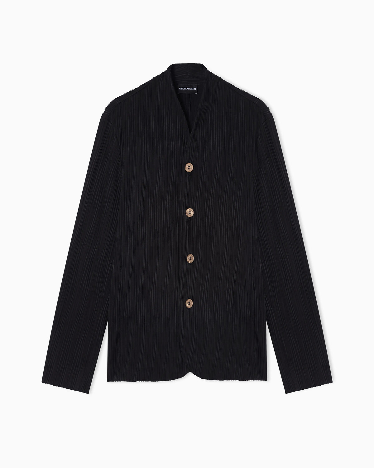 Pleated effect fabric blazer