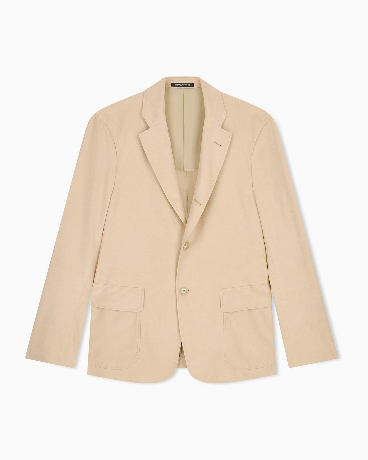 Single-breasted jacket in cupro-feel twill