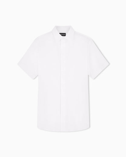 Short-sleeved, garment-dyed jersey shirt