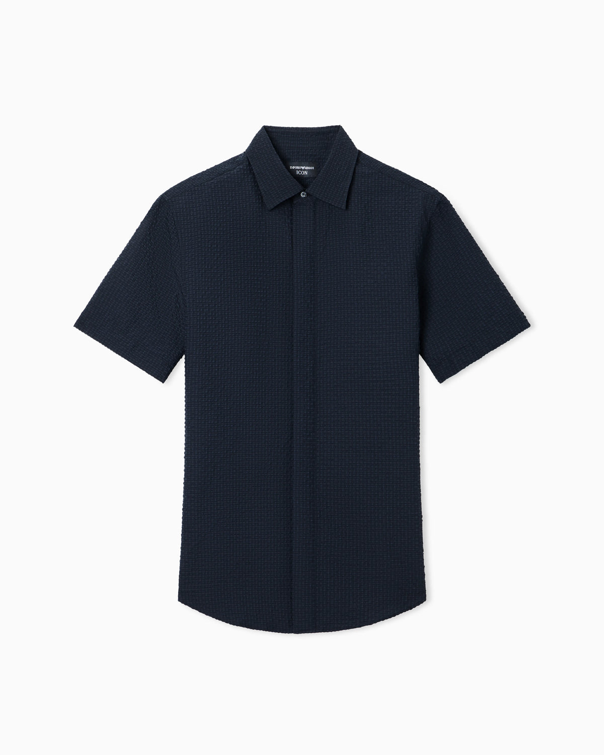 Icon short-sleeved technical seersucker shirt