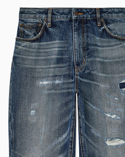 J22 regular-fit, stone-washed denim jeans with rips