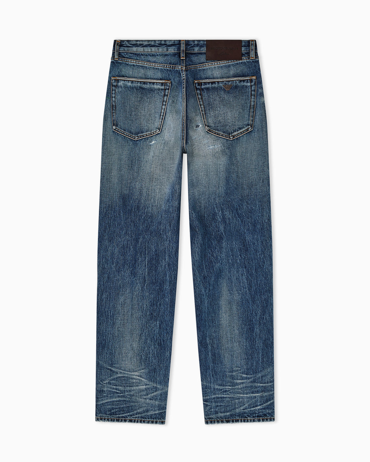 J22 regular-fit, stone-washed denim jeans with rips