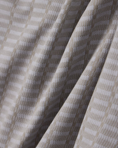 Jersey jacquard knit-effect T-shirt