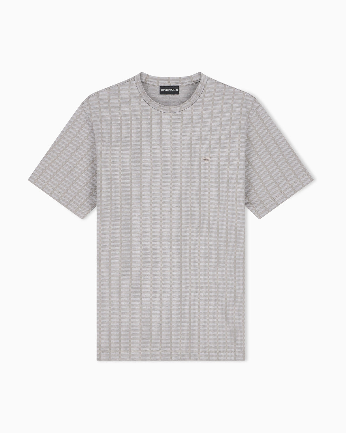 Jersey jacquard knit-effect T-shirt