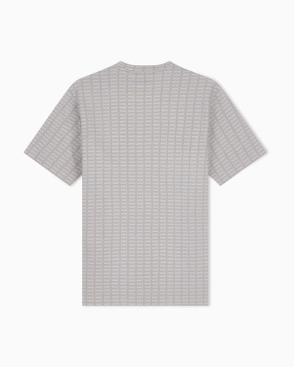 Jersey jacquard knit-effect T-shirt
