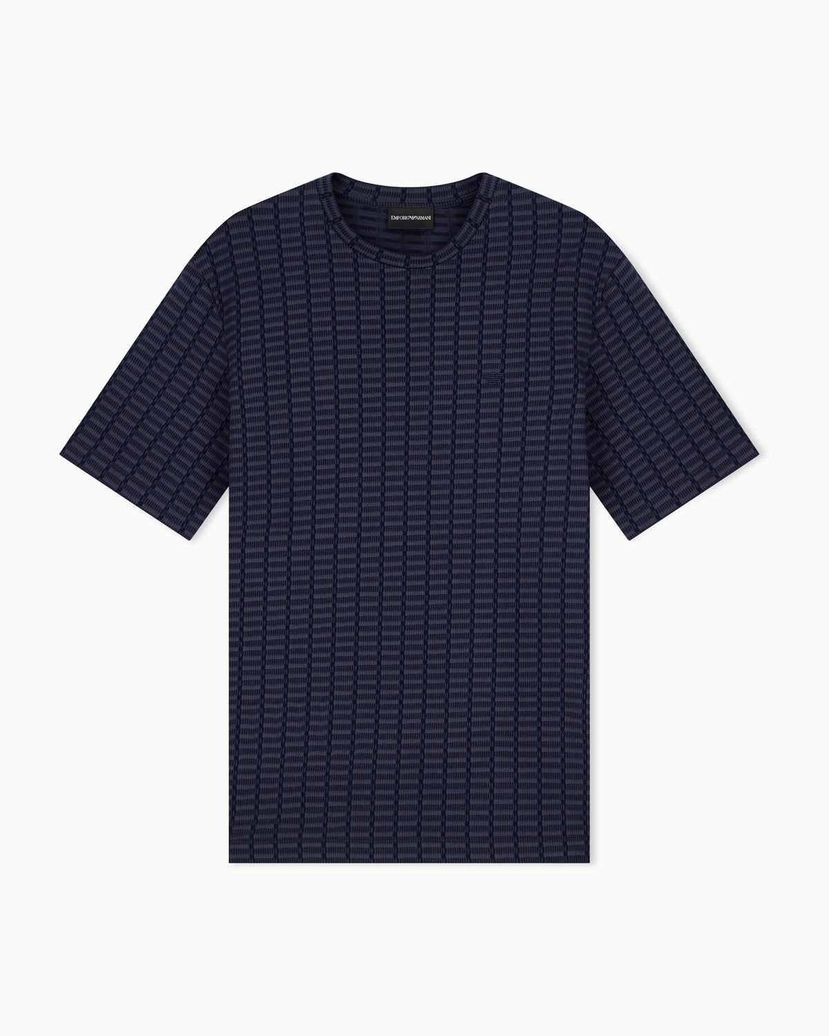 Jersey jacquard knit-effect T-shirt