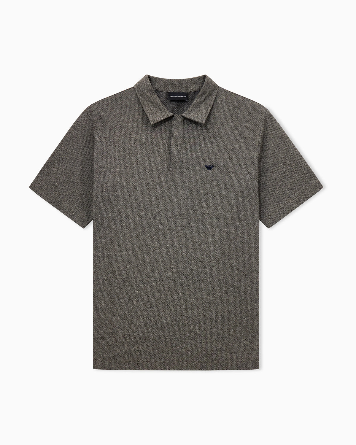 Polo in mouliné jacquard jersey