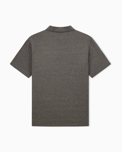 Polo in mouliné jacquard jersey