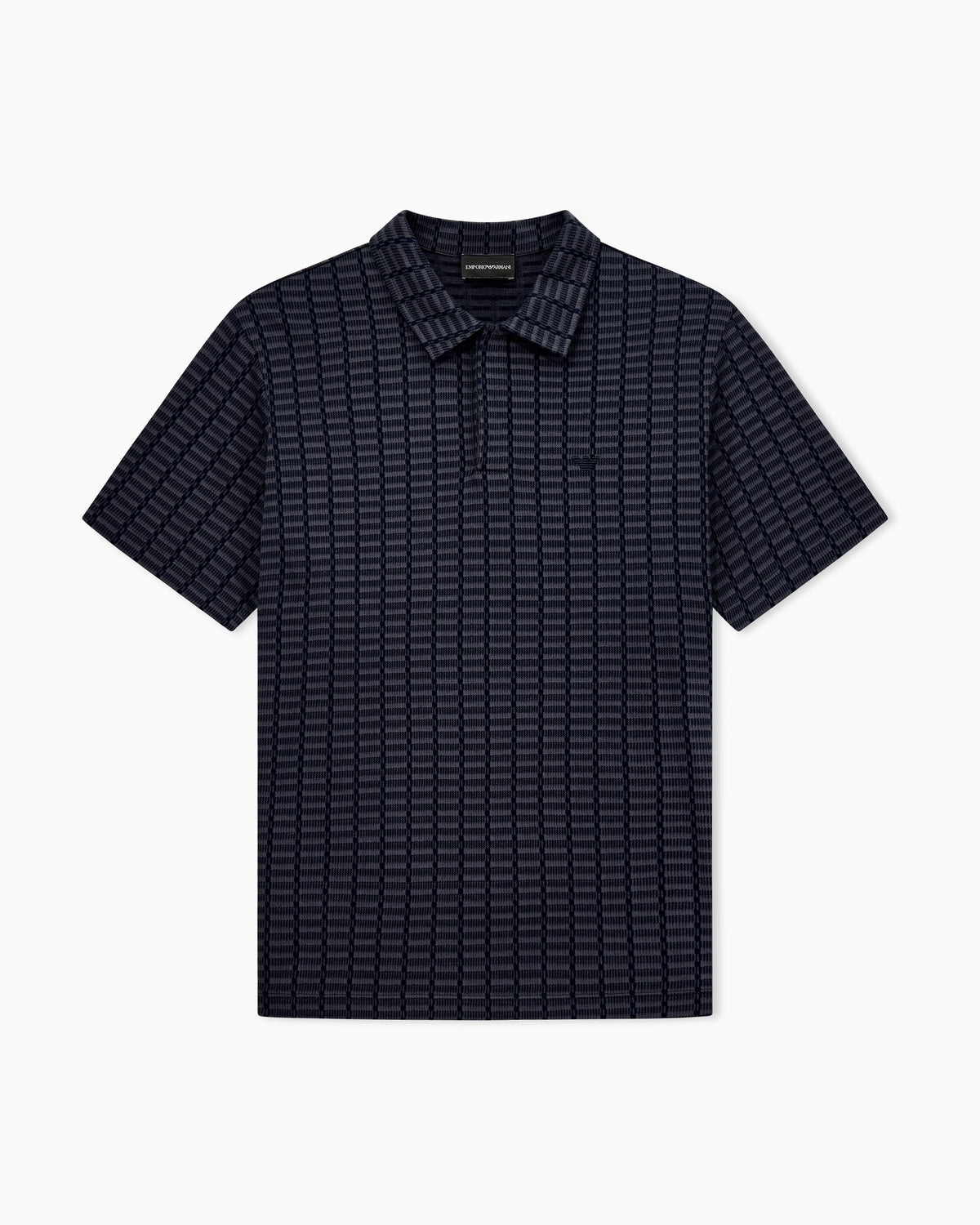 Polo in mouliné jacquard jersey