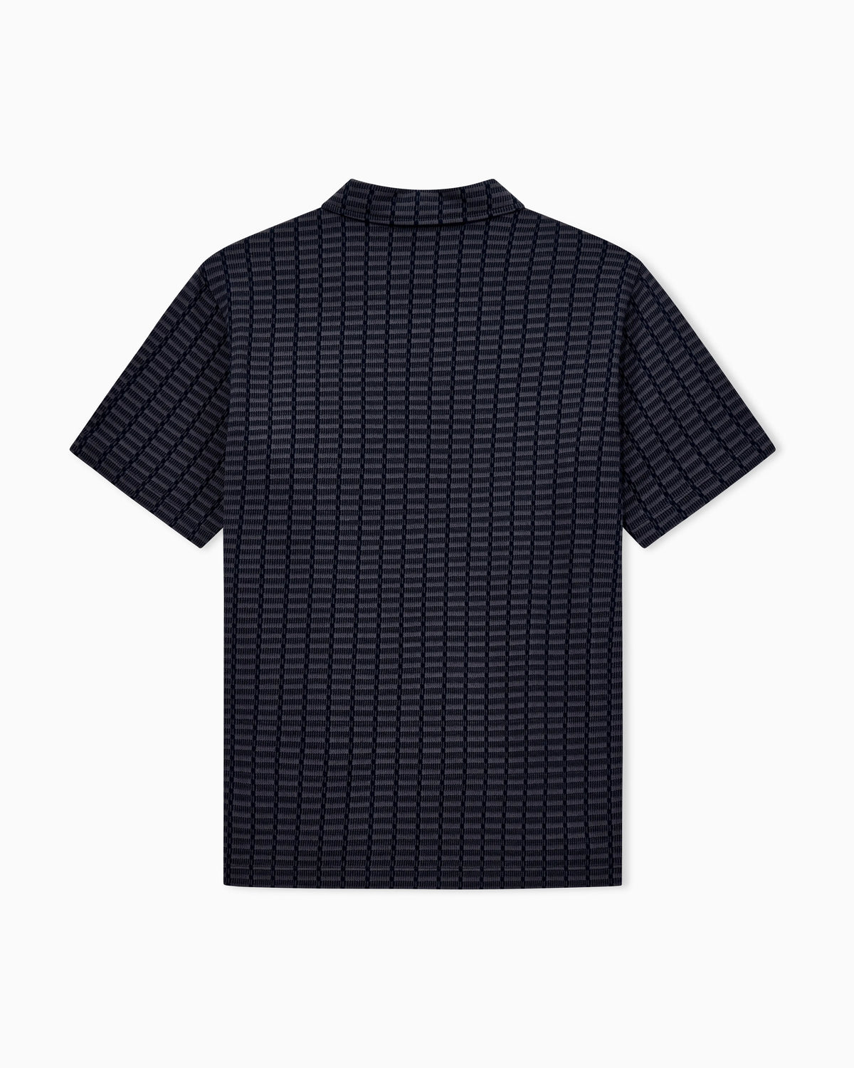 Polo in mouliné jacquard jersey