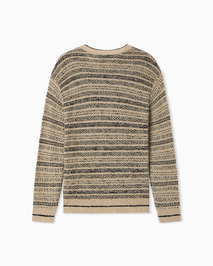 Jacquard motif loose knit jumper