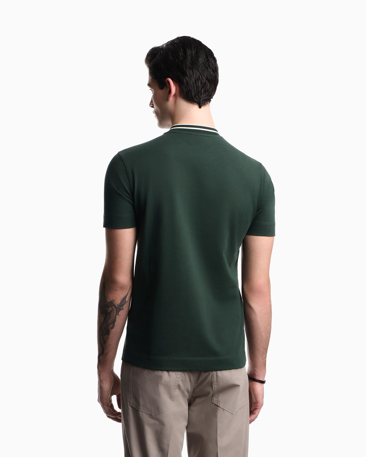 Slim-fit, heavy jersey T-shirt with logo signature embroidery
