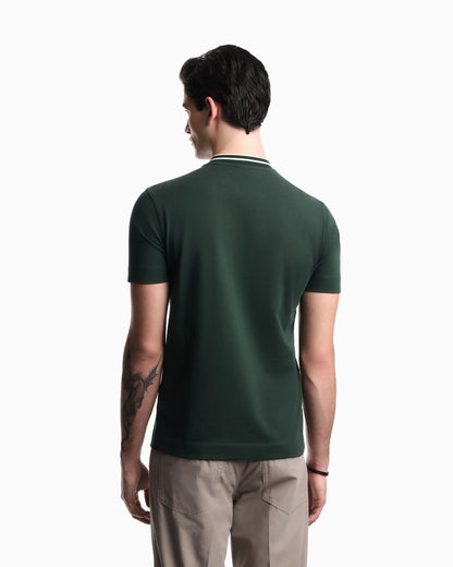 Slim-fit, heavy jersey T-shirt with logo signature embroidery