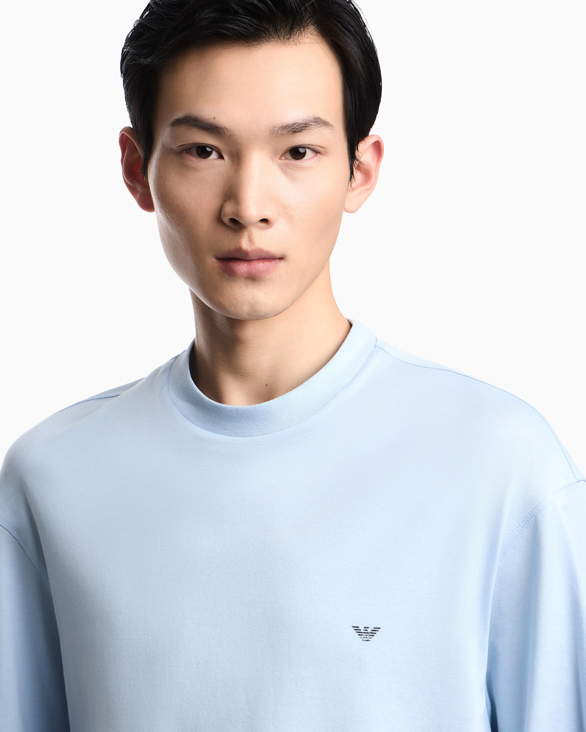 Oversized jersey T-shirt with used-effect logo print