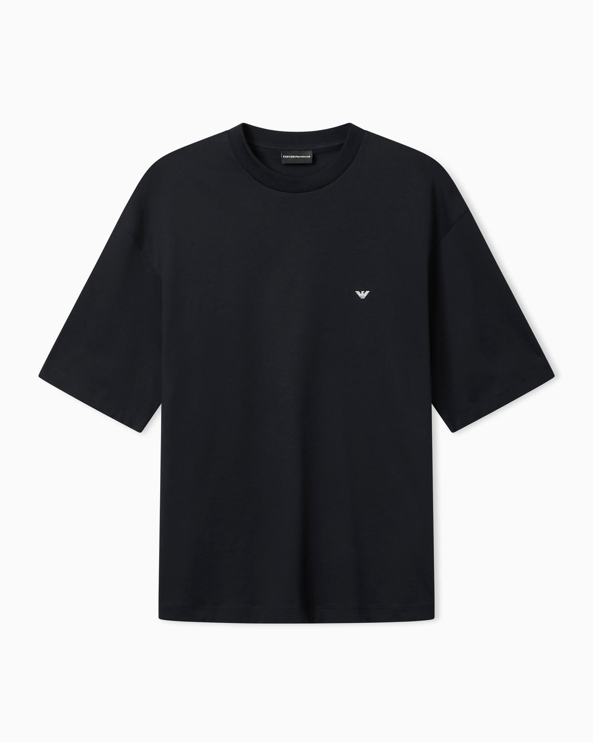 Oversized jersey T-shirt with used-effect logo print