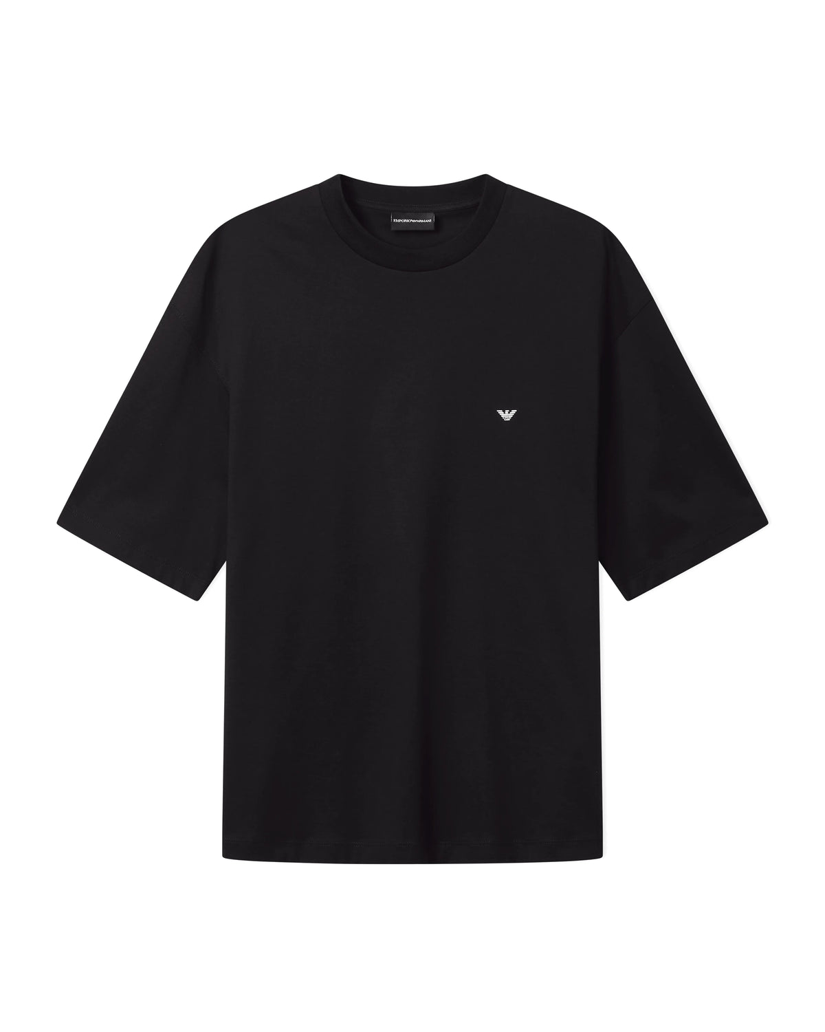 Oversized jersey T-shirt with used-effect logo print