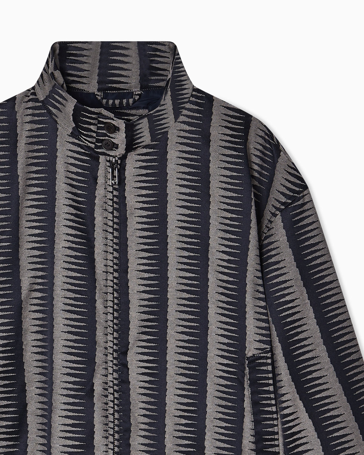 Blouson in jacquard fabric with op-art motif