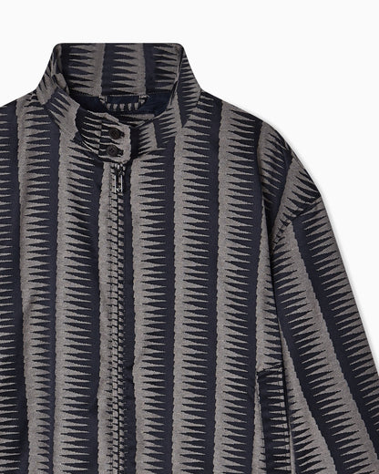 Blouson in jacquard fabric with op-art motif