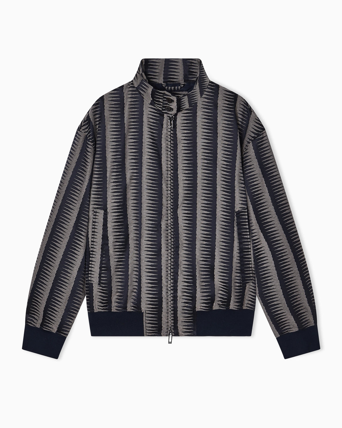 Blouson in jacquard fabric with op-art motif