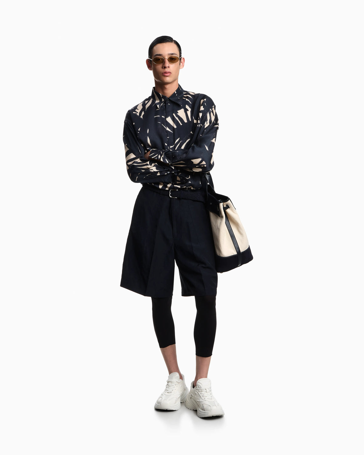 Comfort-fit, fluid viscose shirt with an all-over print