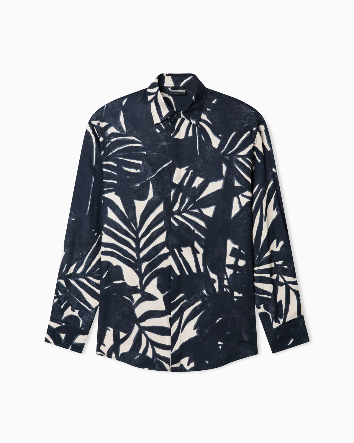 Comfort-fit, fluid viscose shirt with an all-over print